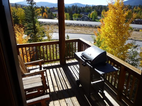 Awesome mountain views from deck with gas grill