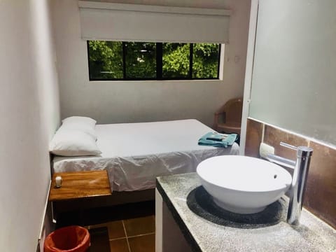 Comfort Room, 1 Double Bed, Non Smoking | Bathroom | Shower, rainfall showerhead, free toiletries