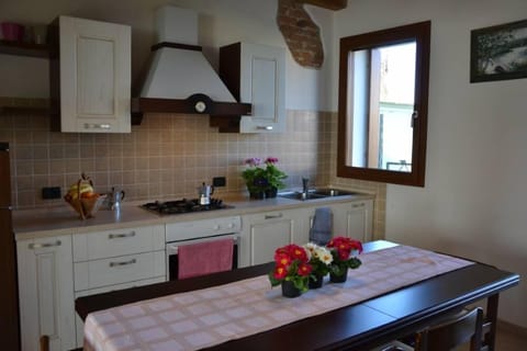 Kitchen open to living room
