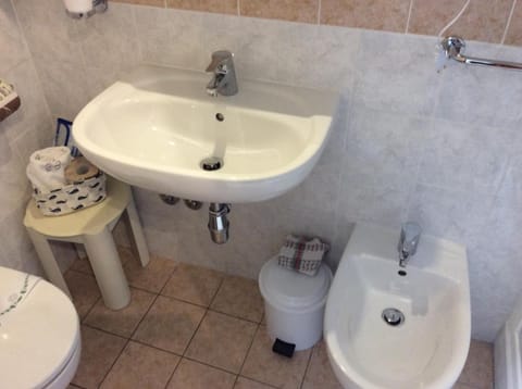 Shower, free toiletries, hair dryer, bidet