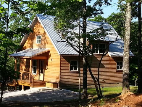 Ozark farmhouse exterior.