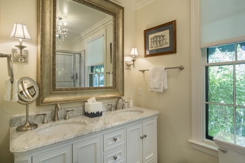 Romantic Room, Private Bathroom (#29 Sequoia) | Bathroom | Hair dryer, towels