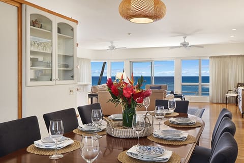 UPSTAIRS DINING WITH OCEAN VIEW