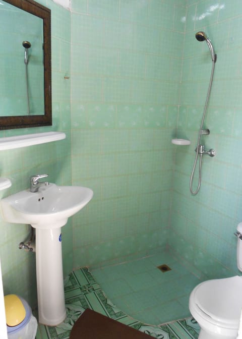 Economy Double Room, Multiple Beds, Garden View | Bathroom | Shower, rainfall showerhead, hair dryer, towels