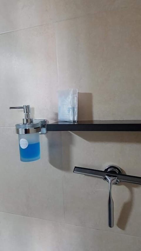 Shower, hair dryer, bathrobes, slippers