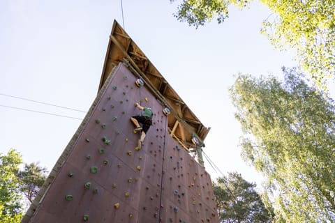 Outdoor rock climbing