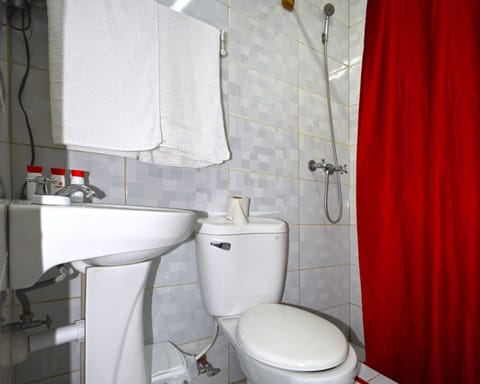 Panoramic Quadruple Room, Multiple Beds, Non Smoking | Bathroom | Shower, towels