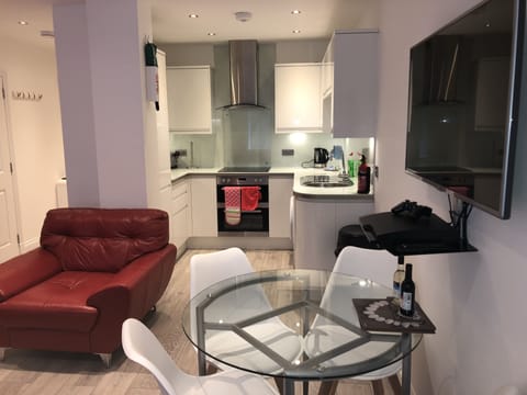 Fridge, microwave, oven, electric kettle