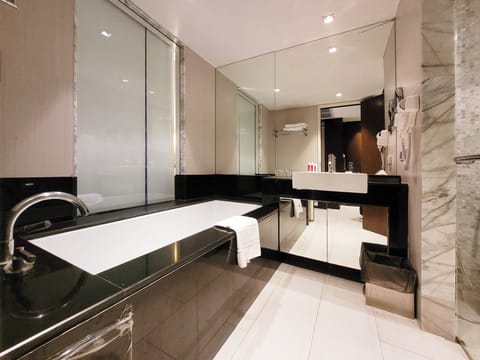 Deluxe Terrace | Bathroom | Free toiletries, hair dryer, towels, soap