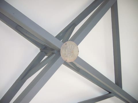 The ceiling of the main bedroom