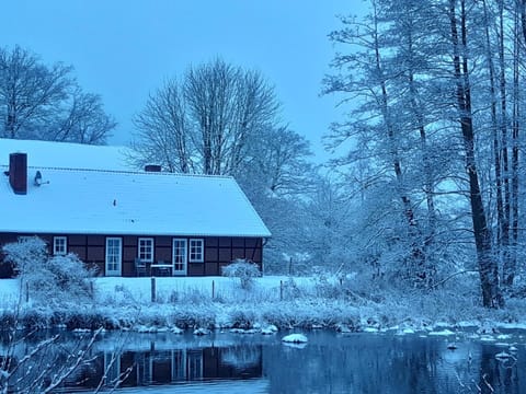 Cottage at winter time