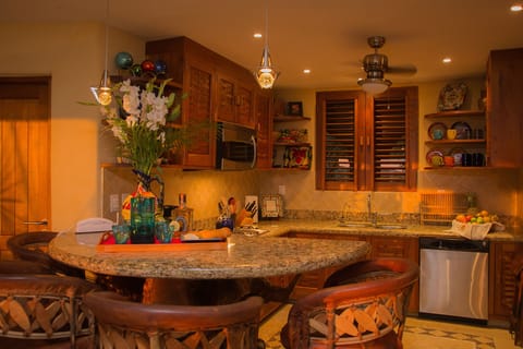 Fully loaded kitchen with fun bar, convection/microwave oven and dishwasher.