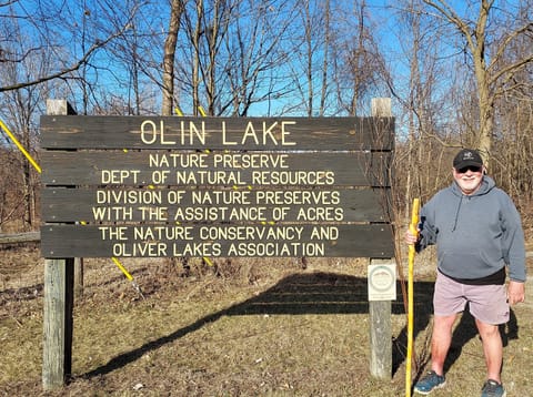 Hiking trails 1.1 miles from cottage in a Nature Preserve.
