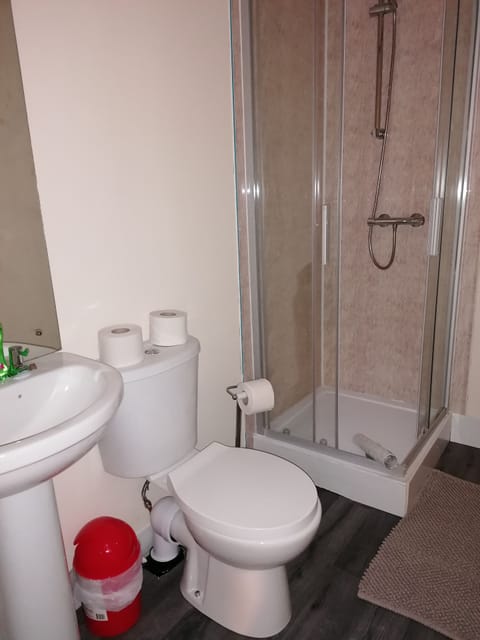 Comfort Room, Multiple Beds, Non Smoking | Bathroom | Shower, towels