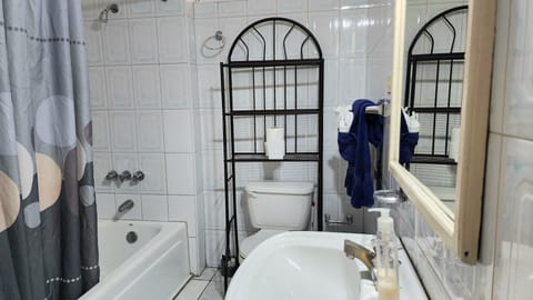 Comfort Room, 1 Queen Bed, Non Smoking | Bathroom | Shower, free toiletries, hair dryer, towels