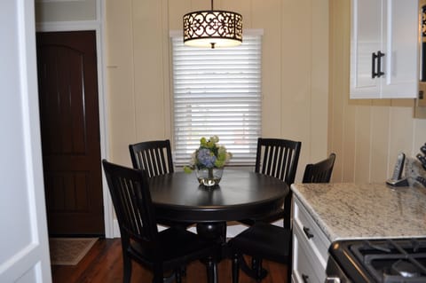 Eating area with seating for four