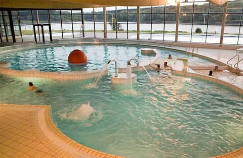 Go for a swim in the shared indoor pool!