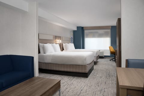 Suite, 2 Queen Beds | In-room safe, desk, laptop workspace, blackout drapes