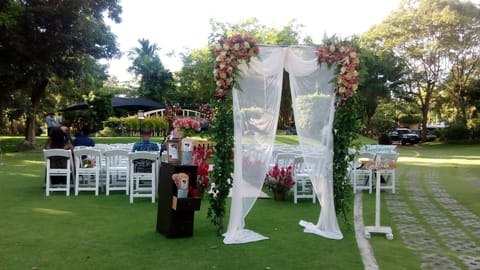 Outdoor wedding area