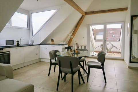 Superior Apartment, 1 Bedroom, Kitchen (incl. cleaning fee of 120 CHF) | Private kitchen | Fridge, microwave, oven, stovetop