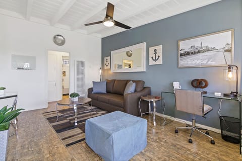 Modern design, comfortable furniture and lots of natural light.