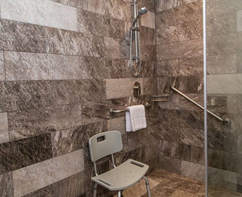 Room, 1 Queen Bed, Accessible (Roll-in Shower) | Bathroom shower