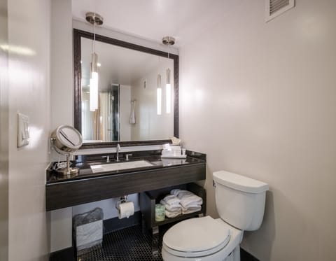 One King Bed (Forty Winks Room) | Bathroom | Shower, designer toiletries, hair dryer, towels