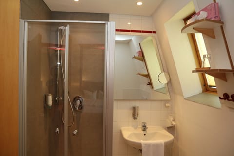 Single Room | Bathroom | Shower, hair dryer, towels, soap