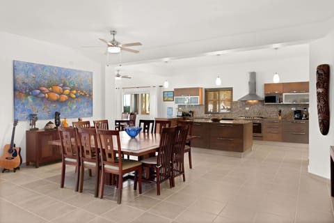 Large dining area with seating for 10