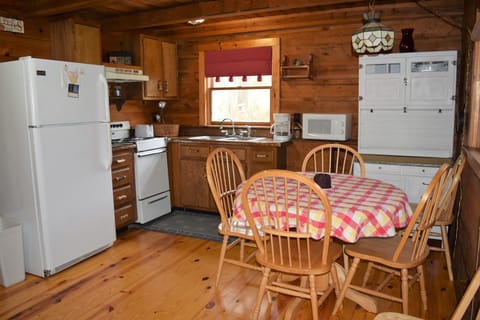 Small but fully equipped kitchen with eat-in dining.