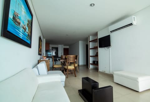 Premium Apartment, Multiple Beds, Non Smoking (003) | Living room | Flat-screen TV