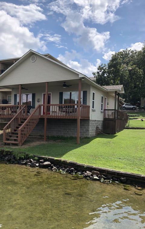 Lake House just steps from the waters edge.