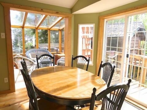 Dining area and sun room