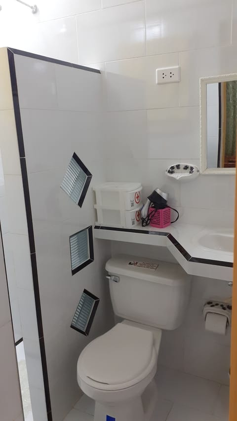 Double Room (Habitación #3) | Bathroom | Shower, free toiletries, hair dryer, towels