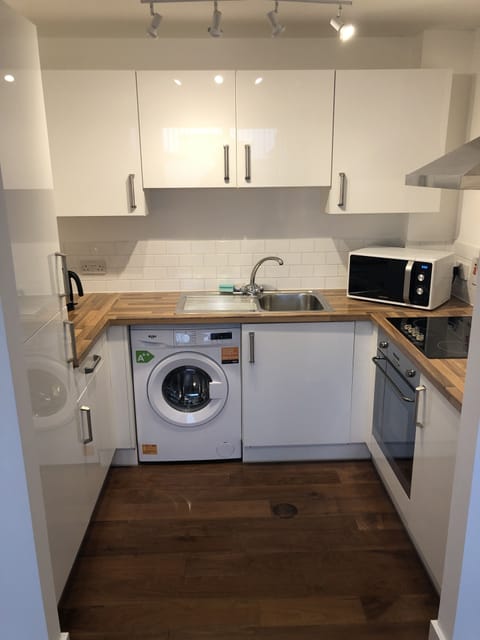 Classic Apartment, 1 Bedroom | Private kitchen | Fridge, microwave, oven, stovetop