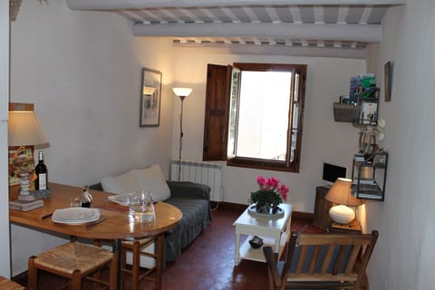 First level, living room and dining area