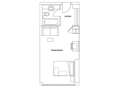 Standard Studio, 1 Double Bed | Floor plan