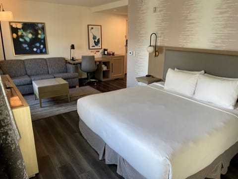 Room, 1 King Bed, Accessible (Roll In Shower) | Premium bedding, in-room safe, desk, laptop workspace