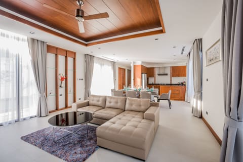 3-Bedroom Villa with Private Pool | Living area | LED TV