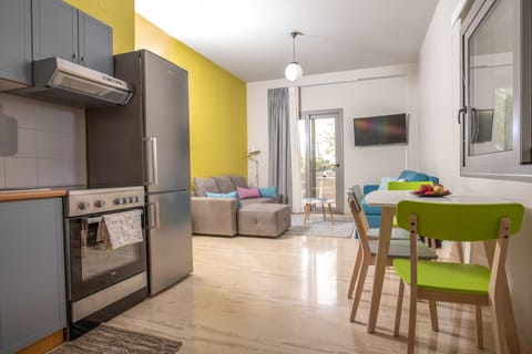 Family Apartment, 2 Bedrooms | Private kitchen | Full-size fridge, oven, stovetop, espresso maker