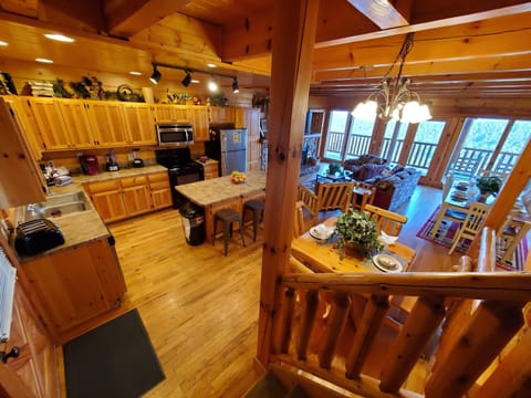 Spacious Kitchen with open floor plan & spectacular views from every deck