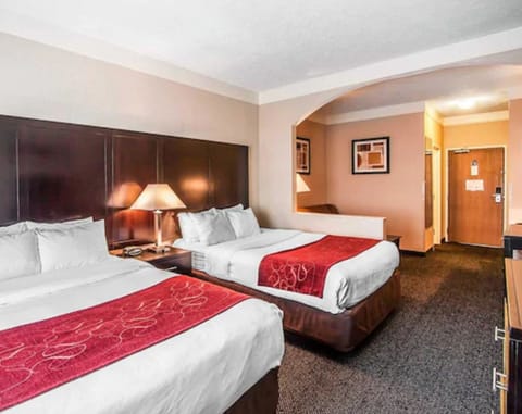 Suite, 2 Queen Beds, Non Smoking | In-room safe, desk, blackout drapes, iron/ironing board
