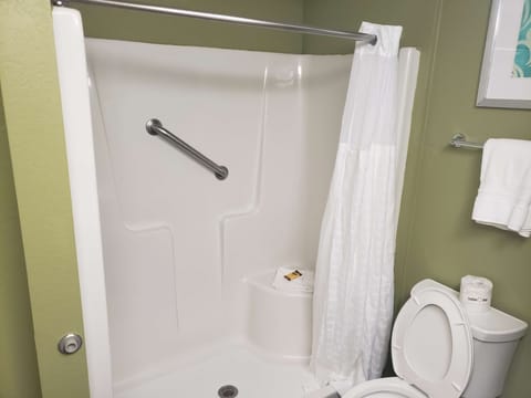 Junior Suite, 1 King Bed, Non Smoking, Refrigerator & Microwave | Bathroom | Free toiletries, hair dryer, towels