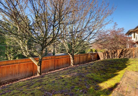 Fully fenced back yard