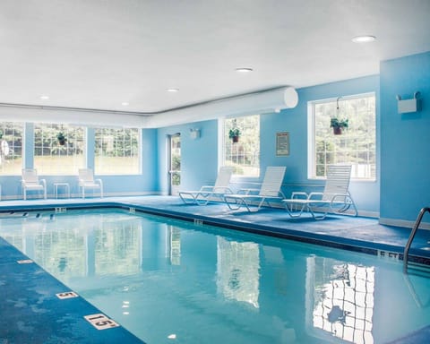 Indoor pool, open 6:00 AM to 10:00 PM, sun loungers