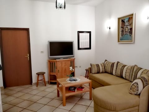 Apartment, 1 Bedroom, Non Smoking, Terrace | Living area | 70-cm flat-screen TV with satellite channels, TV