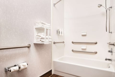 One King Bed, Non-Smoking, Accessible | Bathroom shower