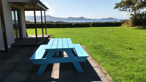 Patio area with sea views