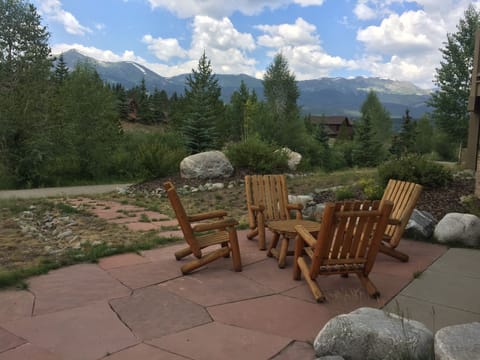 Back Patio on French Creek with views to Mt. Quandry and down Ten mile range
