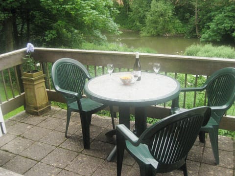 Balcony overlooking the river | The Mill, Eardiston, near Tenbury Wells